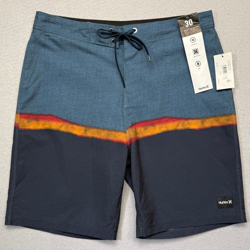 Hurley Men's Weekender Drawstring 20" Boardshorts armored navy 30 $50